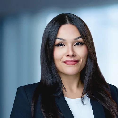 A photo of attorney Kara White against a softly blurred office background