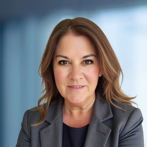 A photo of attorney Michele Barnes against a softly blurred office background
